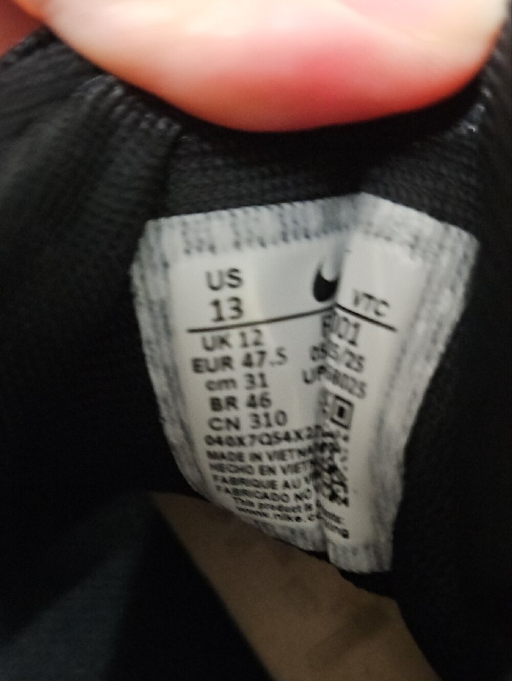 Nike Men's Air Zoom Pegasus Black Athletic Running Shoes Size 13 - Picture 5 of 5